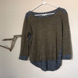 madewell small linen knit top